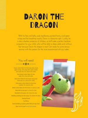 cover image of Daron the Dragon Soft Toy Pattern